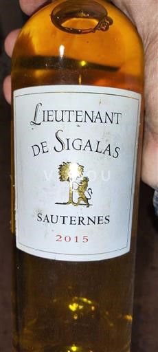 Bordeaux Sauternes Lieutenant De Sigalas 2015