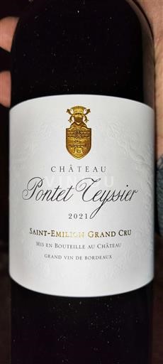 Bordeaux Saint-Émilion Grand Cru Pontet Teyssier 2021