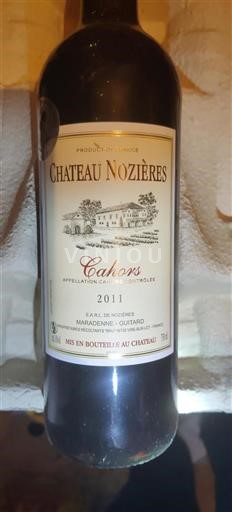 Sydväst Cahors Château Nozières 2011