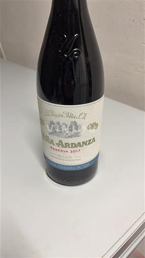 Rioja La Rioja Alta S.A. Viña Ardanza 2017