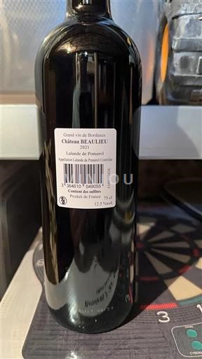 Bordeaux Lalande-de-Pomerol Château Beaulieu 2021