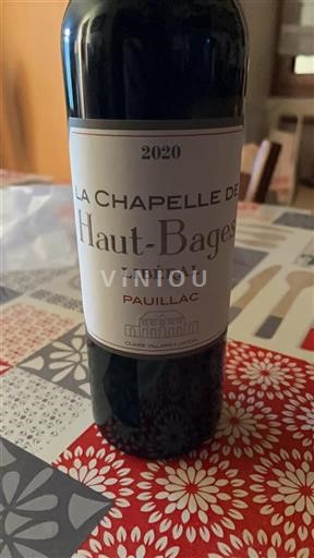 Bordeaux Pauillac Château Hautbages Libéral La Chapelle 2020