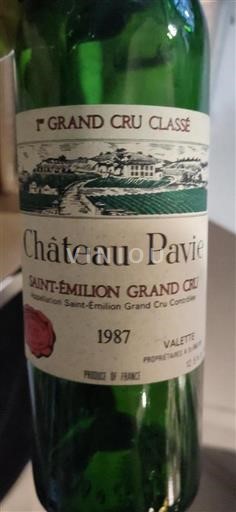 Bordeaux Saint-Émilion Grand Cru Château Pavie 1987