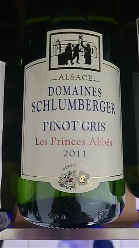 Elzas Pinot grigio Domaine Schlumberger Les Princes Abbés 2011