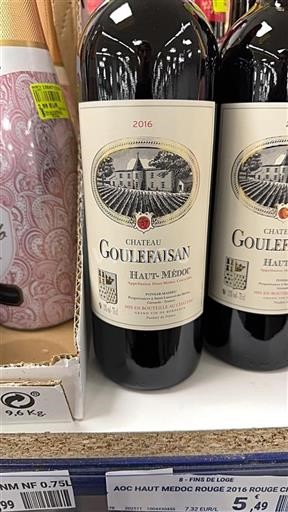 Bordeaux Haut-Médoc Château Goulee Faisin 2016