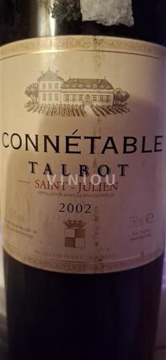 Bordeaux Saint-Julien Grand Cru Talbot Connétable 2002