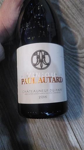 Vallée du Rhône Châteauneuf-du-pape Domaine Paul Autard 2016