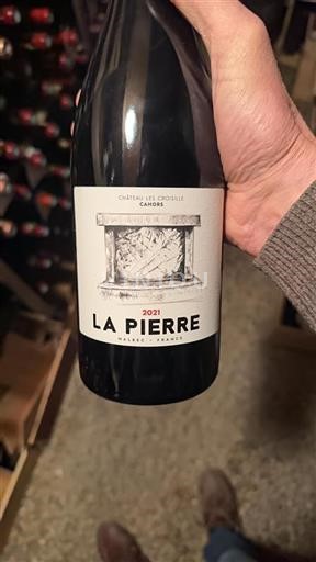 Vin Rouge sec La Pierre Château Les Croisille 2021 France Sud-Ouest Cahors