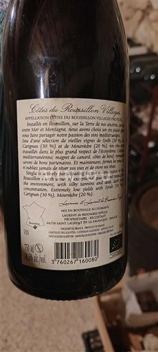 Roussillon Côtes du Roussillon Villages Laurent De Besombes Singla 2018