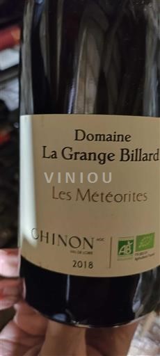 Loirevallei Chinon Domaine La Grange Billard Les Météorites 2018