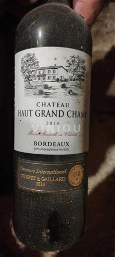 Bordeaux Château Haut Grand Champ 2014