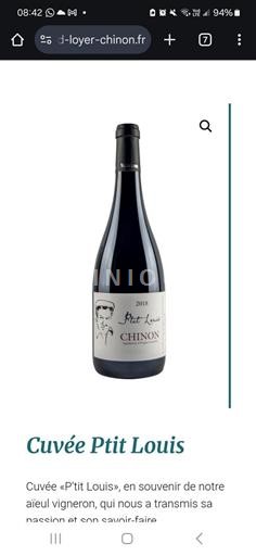 Vallée de la Loire Chinon Domaine Bernard Baudry P’tit Louis 2018