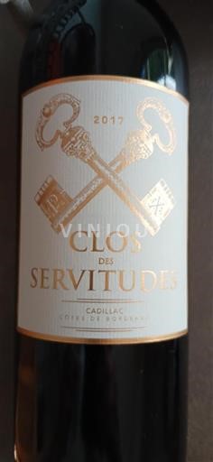 Bordeaux Cadillac Clos Des Servitudes 2017