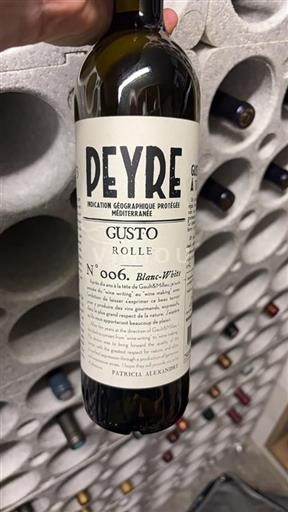 Vin Blanc sec Gusto Peyre 2023 France Provence, basse vallée du Rhône, Corse Méditerranée