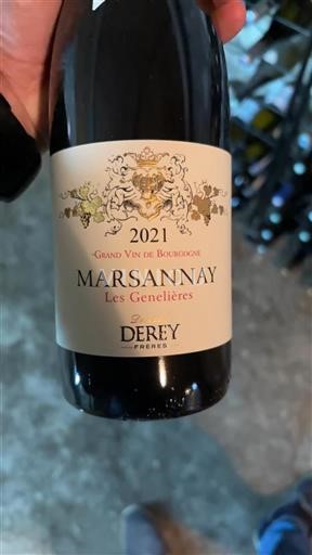 Bourgogne Marsannay Derey Frères Les Genelières 2021