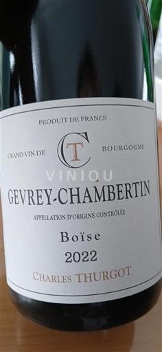 Burgundi Gevrey-Chambertin Charles Thurgot Boise 2022