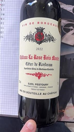 Bordeaux Côtes-de-Bordeaux Château La Rose Bois Montet 2022