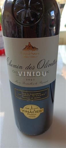 Linguadoca Coteaux del Languedoc Cave De Roquebrun Chemin des Olivettes 2021