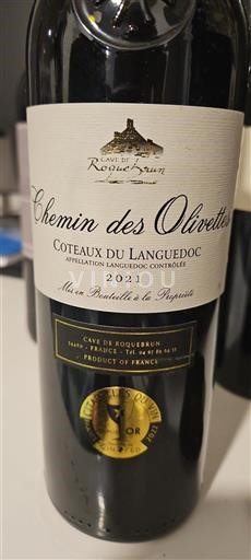 Languedoque Coteaux do Languedoc Cave De Roquebrun Chemin des Olivettes 2021