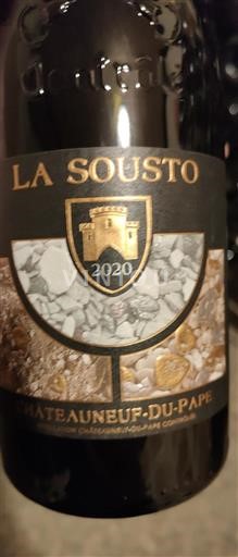 Vin Rouge sec La Sousto 2020 France Vallée du Rhône Châteauneuf-du-pape AOC