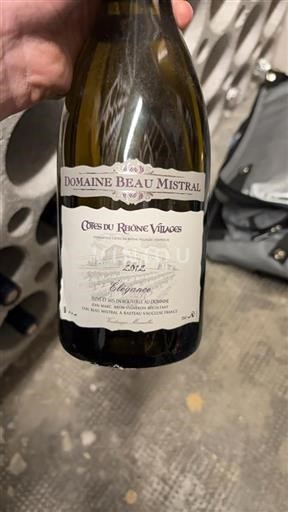 Rhônen laakso Côtes-du-rhône-villages Domaine Beau Mistral Élégance 2012