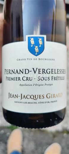 Bourgogne Pernand-vergelesses Premier Cru Jeanjacques Girard Sous Frétille 2023