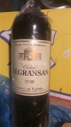 Bordeaux Graves-de-vayres Château Ségransan 2016