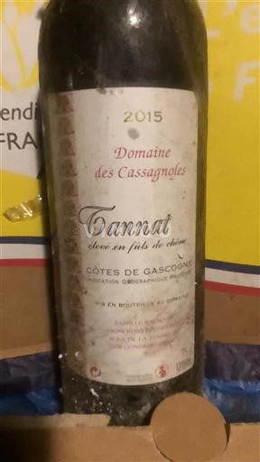 Sydvestfrankrig Côtes de Gascogne Domaine Des Cassagnoles Tannat élevé en fûts de chêne 2015