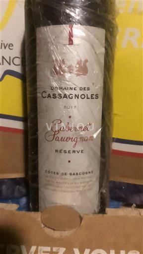 Vin Rouge sec Réserve Domaine Des Cassagnoles 2017 France Sud-Ouest Côtes de Gascogne IGP