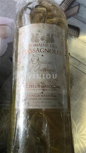 Sydvestfrankrig Côtes de Gascogne Domaine Des Cassagnoles Douceur d'Automne 2020