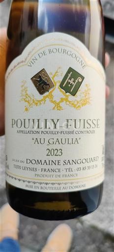 Burgundi Pouilly-fuissé Grand Cru Domaine Sangouard Au Gaulia 2023