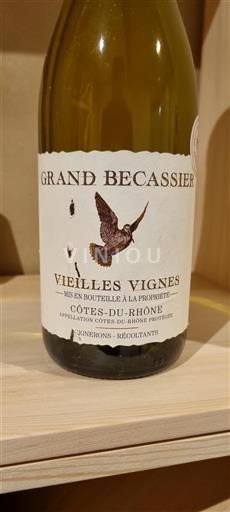 Vin Rouge sec Vielles Vignes Grand Becassier 2021 France Vallée du Rhône Côtes-du-rhône AOC
