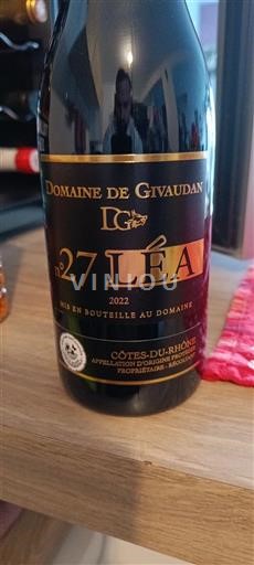 Rhônetal Côtes du Rhône Domaine Givaudan Léa 2022