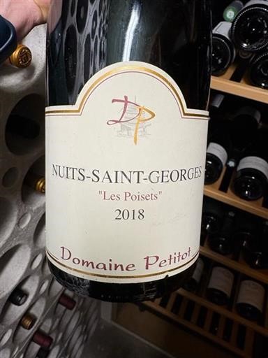 Bourgogne Nuits-saint-georges Domaine Petitot Les Poisets 2018
