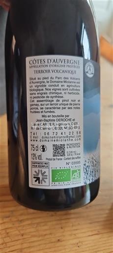 Loiren laakso Côtes d'Auvergne Domaine Miolanne 2024