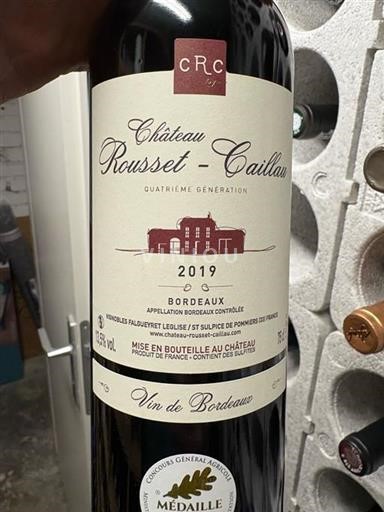 Bordeaux Château Roussetcaillau 2019