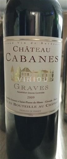 Bordeaux Graves Château Cabanes 2009