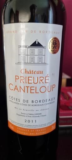 Bordeaux Côtes-de-Bordeaux Château Prieuré Canteloup 2011
