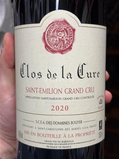 Bordeaux Saint-Émilion Grand Cru Clos De La Cure 2020