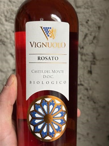 Vin Rosé sec Rosato Vignuolo 2020 Italie Pouilles Castel del Monte DOC