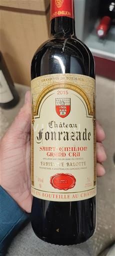 Bordeaux Saint-Émilion Grand Cru Château Fonrazade 2015