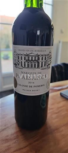 Bordeaux Lalande-de-Pomerol Marquis De Plaisance 2016