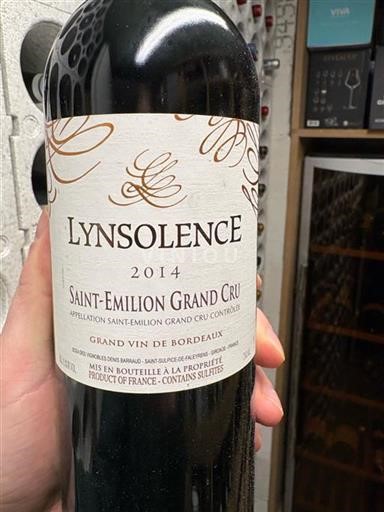 Bordeaux Saint-Émilion Grand Cru Grand Cru Lynsolence 2014