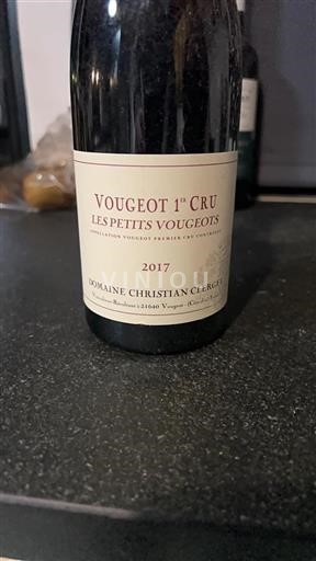 Bourgogne Ikke specificeret Premier Cru Domaine Christian Clerget Les Petits Vougeots 2017