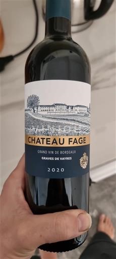 Bordeaux Graves-de-vayres Château Fage 2020