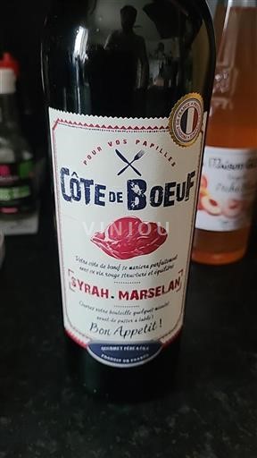 Vin Rouge sec Côte de Bœuf 2021 France Languedoc et Roussillon Pays d'oc
