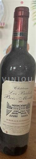 Vin Rouge sec Château Les Bédats Bois Montel 2009 France Bordeaux Bordeaux supérieur
