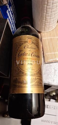 Vin Rouge sec Château Tertre De Cascara 2008 France Bordeaux