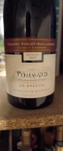 Burgund Pommard Thierry Violotguillemard En Brescul 2017