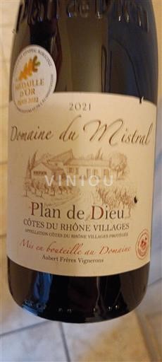 Rhône-dalen Côtes-du-Rhône-Villages Domaine Mistral 2021